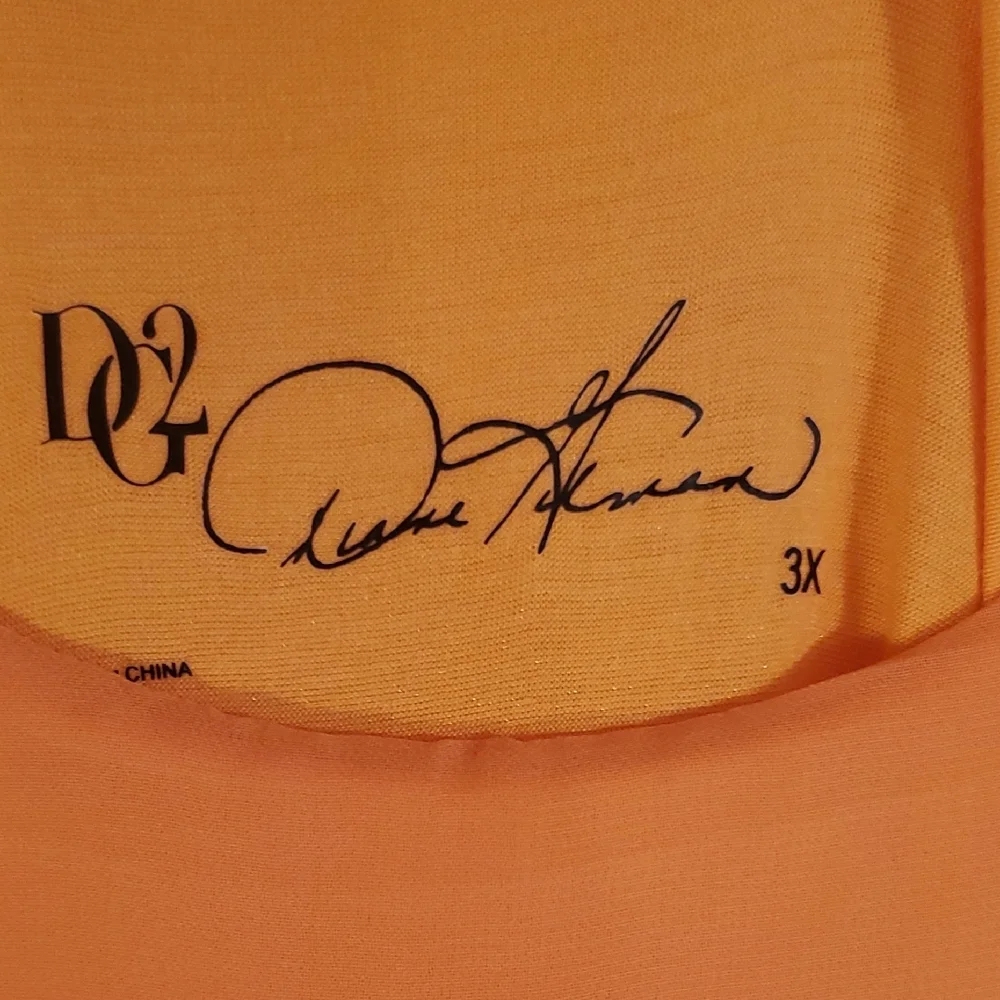 DG2 by Diane Gilman Orange Sleeveless Scoop Neck Sundress - Picture 2 of 6